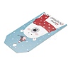 Rectangle Christmas Theme Kraft Paper Cord Display Cards CDIS-K003-02G-2
