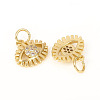 Brass Micro Pave Cubic Zirconia Charms ZIRC-L096-02G-2