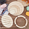 PandaHall Elite 1 Set Wooden Knitting Crochet Bottoms Set WOOD-PH0002-57-5