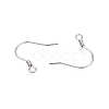 Anti-Tarnish Rhodium Plated 925 Sterling Silver Earring Hooks STER-N016-30P-3