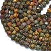 Natural Polychrome Jasper/Picasso Stone/Picasso Jasper Beads Strands G-K389-A62-01-3