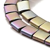 Electroplated Frosted Non-magnetic Synthetic Hematite Beads Strands G-G089-B01-17-3