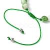 Natural Dyed White Jade Braided Bead Bracelets BJEW-JB09856-01-4