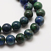 Natural Chrysocolla and Lapis Lazuli Beads Strands X-G-P281-03-8mm-3