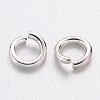 Silver Color Plated Brass Open Jump Rings X-JRC4MM-NFS-2