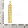 Real 18K Gold Plated Brass Micro Pave Cubic Zirconia Pendants KK-R159-07E-G-3