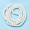 10 Strands Baking Painted Pearlized Glass Pearl Round Bead Strands HY-SZ0001-02B-03-3