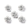 3D Rose Flower Baking Paint Aluminum Beads FIND-L019-01C-1