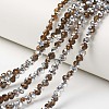 Electroplate Transparent Glass Beads Strands EGLA-A034-T4mm-M-2