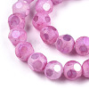 Opaque Frosted Glass Beads Strands EGLA-N006-076F-3
