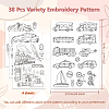 4 Sheets 11.6x8.2 Inch Stick and Stitch Embroidery Patterns DIY-WH0455-198-2