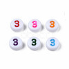 White Opaque Acrylic Beads MACR-T038-18-3-5
