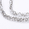 Gray Faceted Glass Rondelle Beads Strands X-GLAA-F003-B03-3