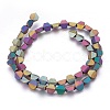 Electroplated Non-magnetic Synthetic Hematite Beads Strands G-P392-O08-1