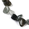 Natural Green Rutilated Quartz Nuggets Beads Strands G-B125-A14-01-3