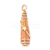 Electroplated Raw Rough Natural Quartz Crystal Copper Wire Wrapped Pendants PALLOY-JF02413-01-3