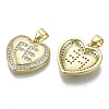 Brass Micro Pave Cubic Zirconia Pendants ZIRC-S061-192G-NF-2