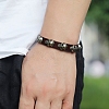 Alloy Skull Rivet Studded Cowhide Cord Bracelet SKUL-PW0004-33B-2