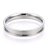 201 Stainless Steel Grooved Finger Ring Settings RJEW-TAC0017-4mm-04A-1