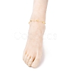 Brass Curb Chain Anklets AJEW-AN00350-4