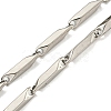 Non-Tarnish 201 Stainless Steel Rectangle Bar Link Chain Necklaces NJEW-Q336-05A-P-5