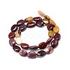 Natural Mookaite Flat Oval Bead Strands G-M206-21-2