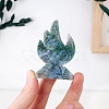 Natural Moss Agate Carved Flame Shape Figurines PW-WG95540-01-2