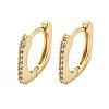 Brass Micro Pave Clear Cubic Zirconia Hoop Earrings EJEW-E295-28KCG-1