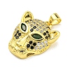 Brass Micro Pave Cubic Zirconia Pendants KK-K354-13A-G-2