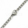 Trendy Men's 201 Stainless Steel Box Chain Necklaces NJEW-L043A-46P-3