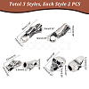 Unicraftale 6Pcs 3 Style 304 Stainless Steel Cord Ends STAS-UN0047-71-3