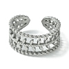 304 Stainless Steel Open Cuff Ring RJEW-L110-045P-2