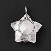 Natural Quartz Crystal Pendants G-D458-04P-02-RS-6