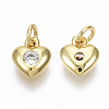 Brass Micro Pave Cubic Zirconia Charms ZIRC-R109-040-NF-1