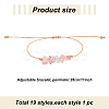 ANATTASOUL 19Pcs 19 Styles Natural & Synthetic Mixed Gemstone & Glass Chips Braided Bead Bracelets Set for Women BJEW-AN0001-43-7