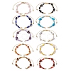 Natural & Synthetic Mixed Stone Chips & Handmade Seed Beads Braided Bracelet Making AJEW-MZ00004-1