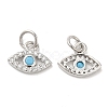 Eco-Friendly Brass Micro Pave Cubic Zirconia Charms ZIRC-F083-018P-01-RS-2