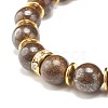 Gemstone Round Beaded Stretch Bracelet for Women BJEW-JB07708-6