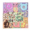 8Pcs Donut Cute PVC Adhesive Stickers Set STIC-Q003-03-1