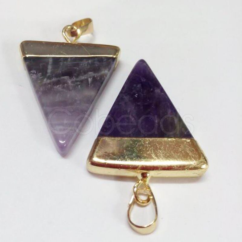 Cheap Triangle Shaped Natural Gemstone Pendants Online Store