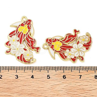 Rack Plating Alloy Enamel Pendants FIND-Q099-03B-01-1