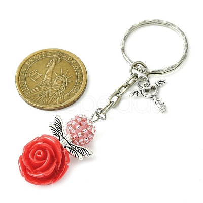 Resin & Alloy & Glass Keychain KEYC-MZ00015-01-1