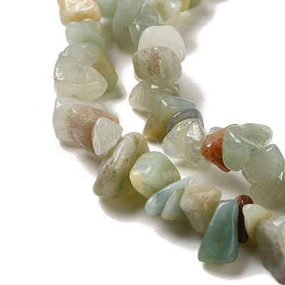 Natural Flower Amazonite Chips Beads Strands G-M205-12-01-1