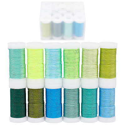 12 Rolls 12 Colors Nylon Cord OCOR-WH0066-69B-1