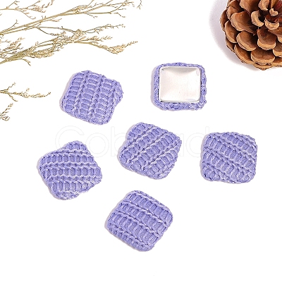 Korean Version Fabric Flat Square Cabochons PW-WGC8BD2-03-1