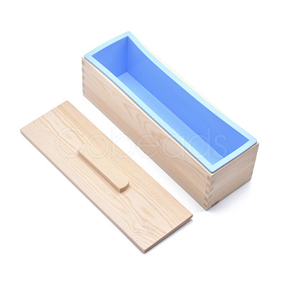 Rectangular Pine Wood Soap Molds Sets DIY-F057-03A-1