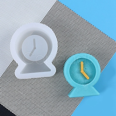 Clock Food Grade Silicone Candle Molds PW-WG25703-01-1