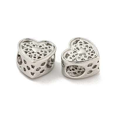 Valentine's Day Rack Plating Alloy European Beads FIND-B034-24P-1