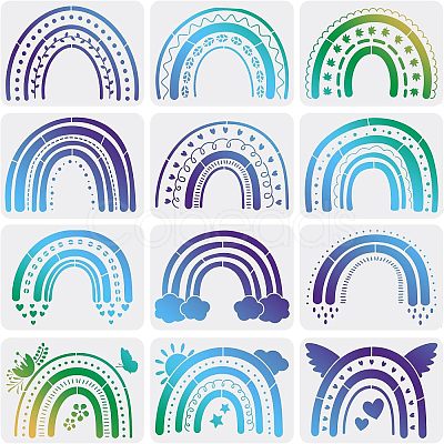 Plastic Reusable Drawing Painting Stencils Templates Sets DIY-WH0172-415-1