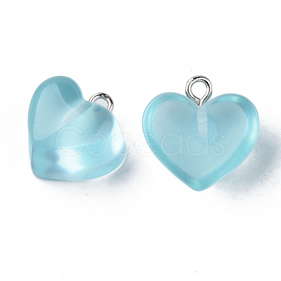 Transparent Resin Pendants RESI-R429-30J-1